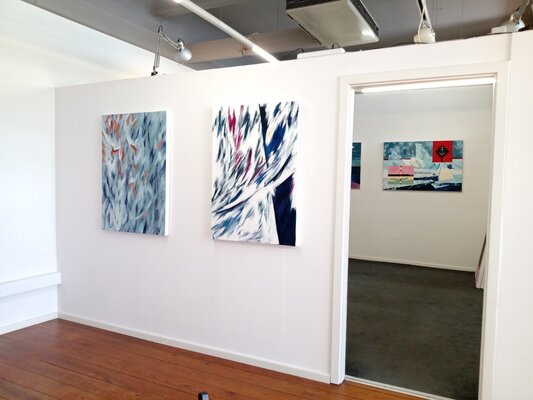 Klaus Feuchtinger in de studio: Galerie Oberstr. 12 Darmstadt - Eberstadt