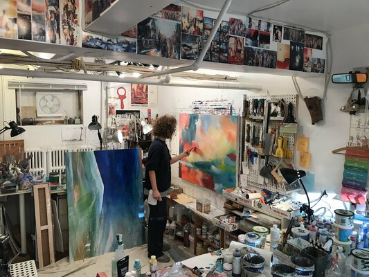 Margarita Lypiridou in the Studio