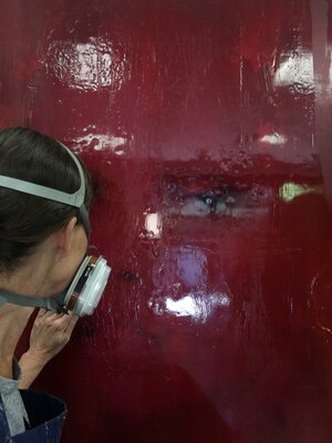 Corinna Holthusen en el estudio