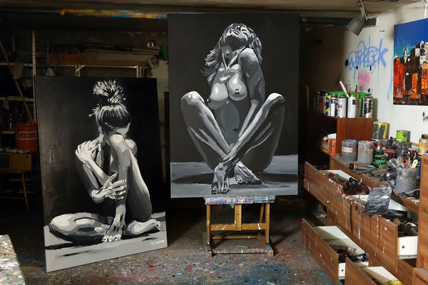 Wojtek Babski en el estudio