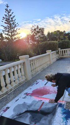 Gabriela Holcer in de studio: ...my outdoor studio :)