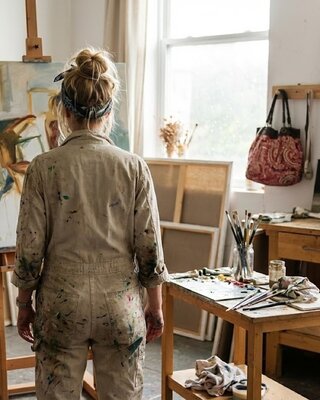 Elena Barón in the Studio