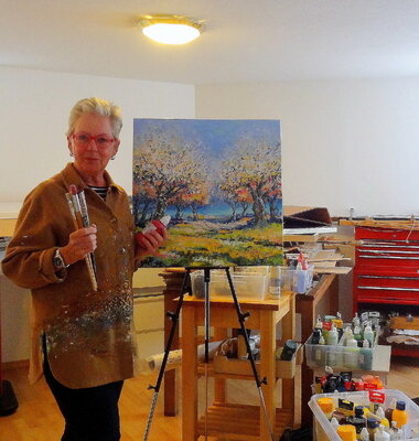 Inelouise Mourick in de studio: At work in my studio
