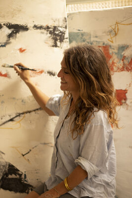 Isabelle Fournet en el estudio