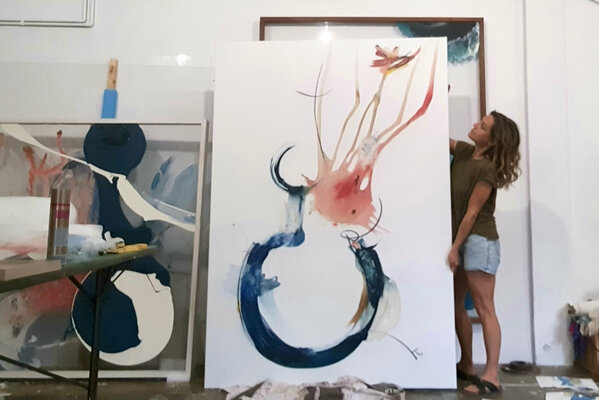 Isabelle Fournet en el estudio