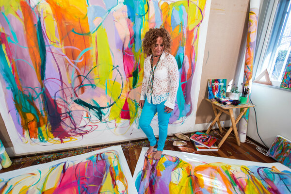 Gabriela Tolomei in de studio