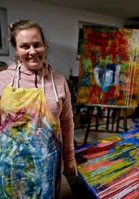 Urszula Widzgowska nello studio