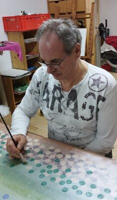 Rudolf Ixenmaier in de studio