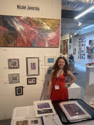 Nicole Javorsky im Studio: Showing my art at Clio Art Fair in NYC