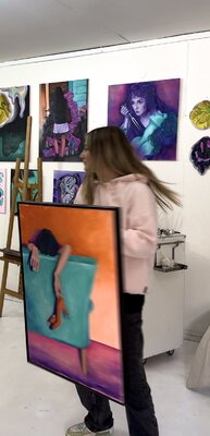 Lisa Müller en el estudio