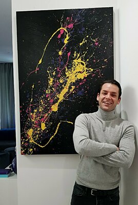 Alessio Luzzi in de studio