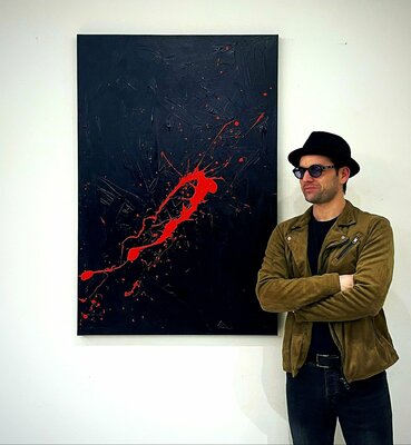 Alessio Luzzi in de studio