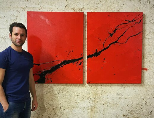 Alessio Luzzi in de studio