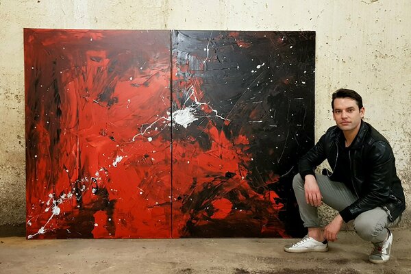 Alessio Luzzi in de studio