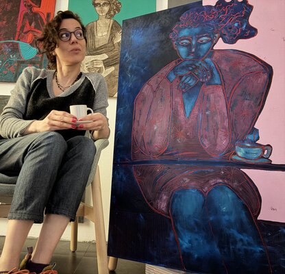 Tatiana Harizanova in the Studio