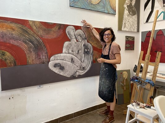 Tatiana Harizanova in the Studio