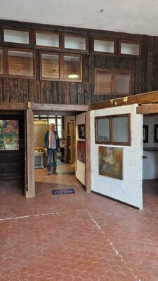 Petra Kohns-Merges in de studio: Impressionen aus meinem Atelier - mein erster Besucher -