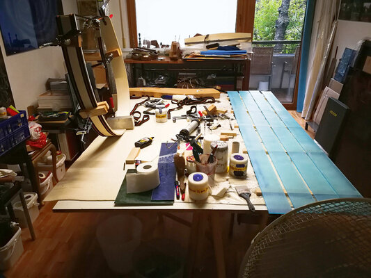 Volker W. Hamann in the Studio: Atelier P7, Atelieransicht