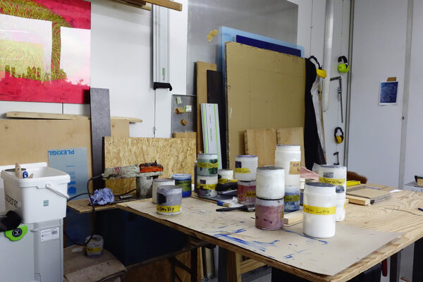 Volker W. Hamann in the Studio: Atelier K2, Atelieransicht