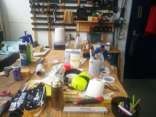 Volker W. Hamann in the Studio: Atelier K2, Atelieransicht