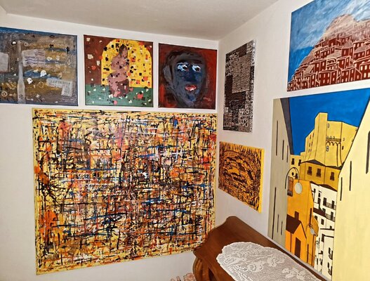 Renzo Buggiani nello studio: Galleria permanente nel mio atelier