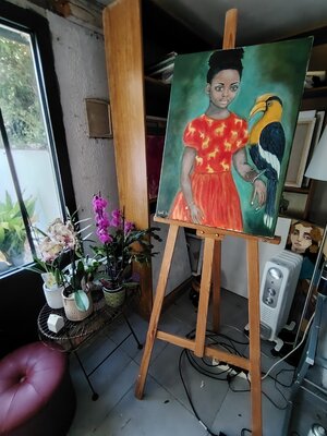Muriel Ho Paintings in the Studio: Blessing et l'oiseau des songes à l'atelier septembre 2025