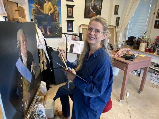 Ulrika Westerberg im Studio: Me working in studio ABC