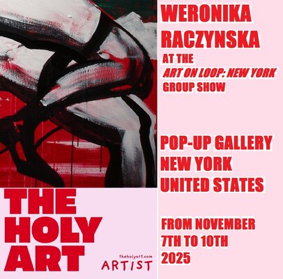Weronika Raczynska in de studio: News from the Studio: Weronika Raczynska at the "Art On Loop: New York" digital mixed reality group show at the Pop-Up Gallery in New York, United States in 2025.