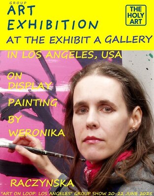 Weronika Raczynska in de studio: News from the Studio: Weronika Raczynska at the "Art On Loop: Los Angeles" digital mixed reality group show at the Exhibit A Gallery in Los Angeles, United States in 2025.