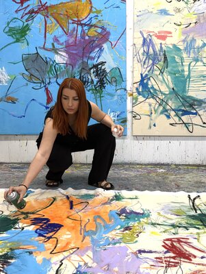 Adriana Bernet in the Studio