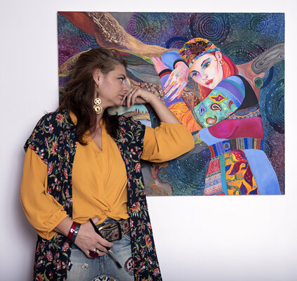 Silvia Pavlova in de studio: Self-portrait