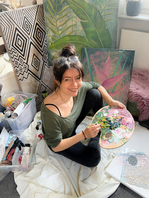 Nicole Filsinger in de studio