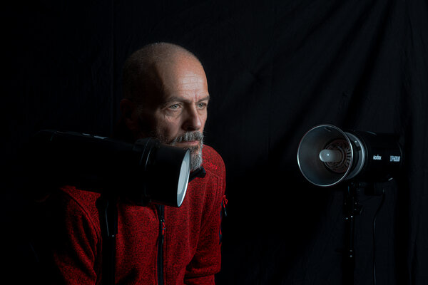 Carlo Zoppi in de studio