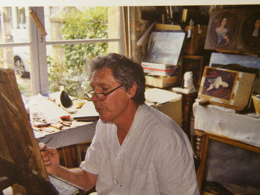 stéphane morlais in de studio: réalisation d'un tableau pour le salon comparaisons