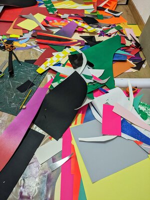 Vita Banko im Studio: Paper work