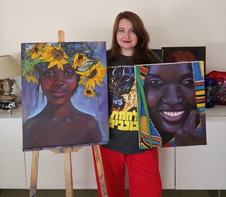 Jane Lantsman im Studio: My artworks and me))