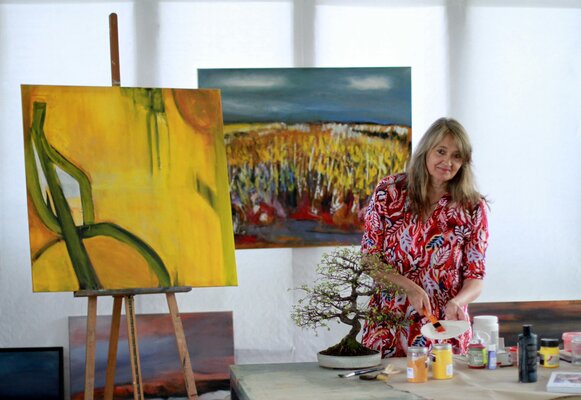 Andrea Finck nello studio