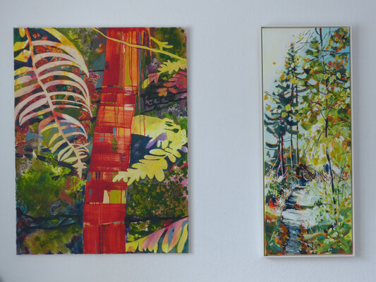 Kirsten Treis nello studio: Veedelsausstellung "341 Schritte" 2024-2025.
