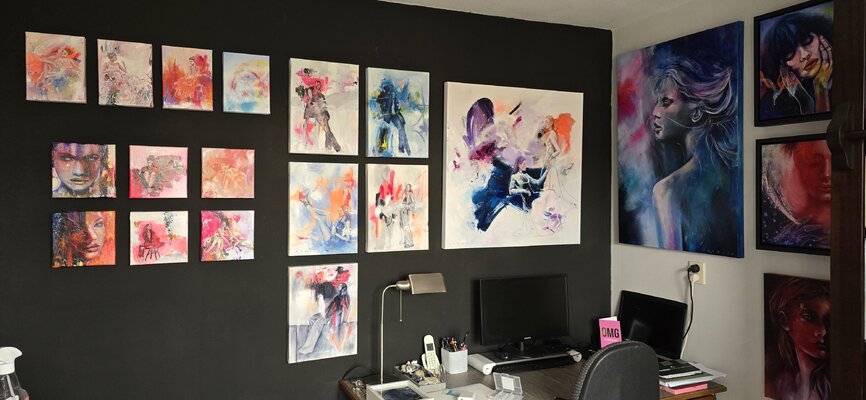 Saskia van Drunen im Studio: Gallery wall in my studio
