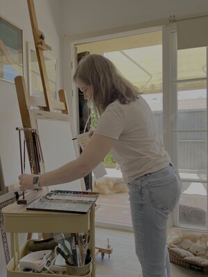 Rocío González in de studio