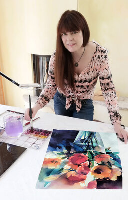 Angela Tatli in de studio: Künstlerin Angela Tatli im Atelier