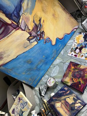 Sandra Poikane in the Studio