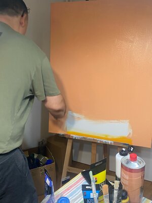 Stjepan Sasa Pejic im Studio: Painting