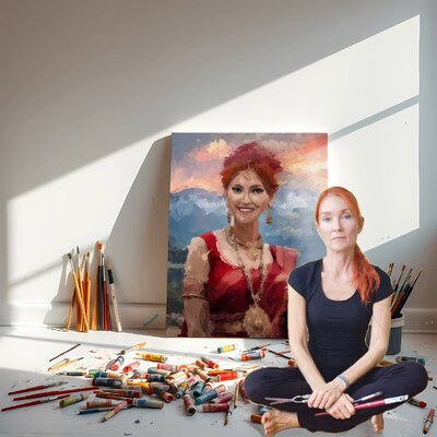 Marina Fedorova in de studio
