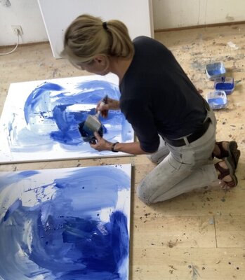 Helena Sellergren in de studio