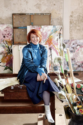 Nicole Adolph in de studio