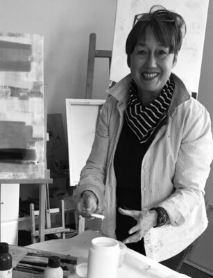 Annette Gesine Rathjen nello studio: Bei der Arbeit - Freude!