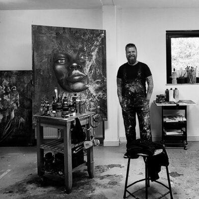 Willem Vos in de studio