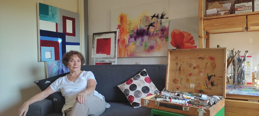 Carmen Bofarull Bruno in de studio
