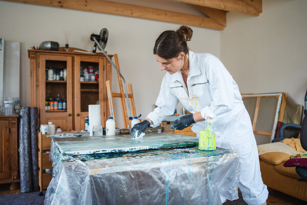 Gabi Ehmann nello studio